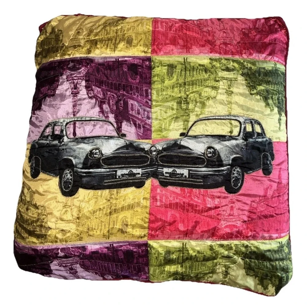 Soho Loft Pillow‎ Ambassador Taxi Car Paris Skyline Eiffel Tower Decorative 22
